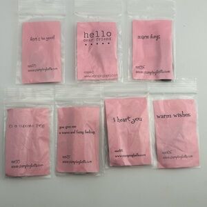 Lot of 7 Sentiments Rubber Stamps by Stamping Bella